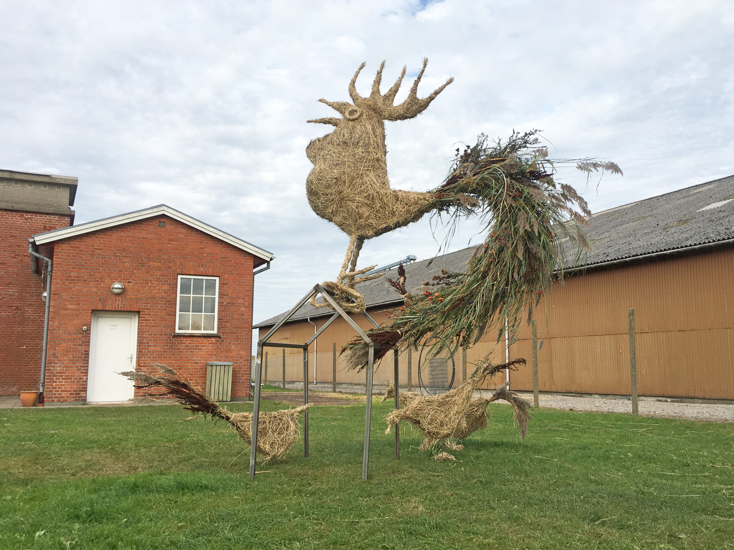 Rooster - straw sculpture